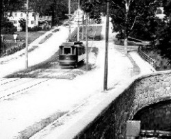 The old street car line on what is now Route 9