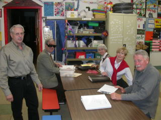 FHG members at the May 2004 meeting Rick Pearson, Brian Yates, Hannah Sherman, Bonnie Pearson, and Hank Lysaght