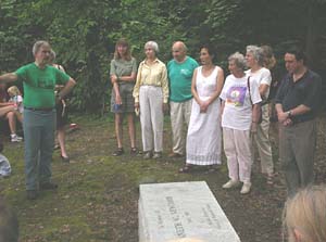 Friends' President Brian Yates speaks at the dedication