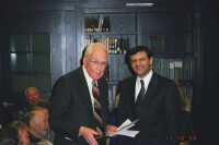 Ken Newcomb and Mayor David Cohen