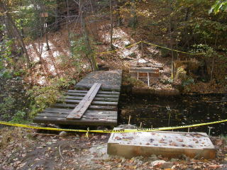 New footbridge construction