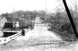 Looking east on Boylston Street, now Route 9, where it crosses the Charles